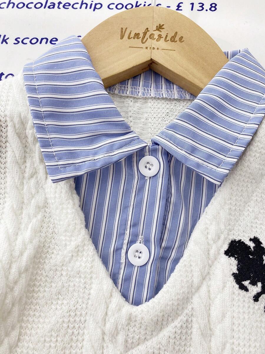 SHEIN SWETER KOSZULA ŁĄCZENIE S06__80-86