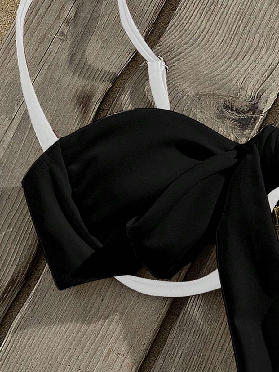 SHEIN DWUCZĘŚCIOWY STRÓJ KĄPIELOWY S09__L