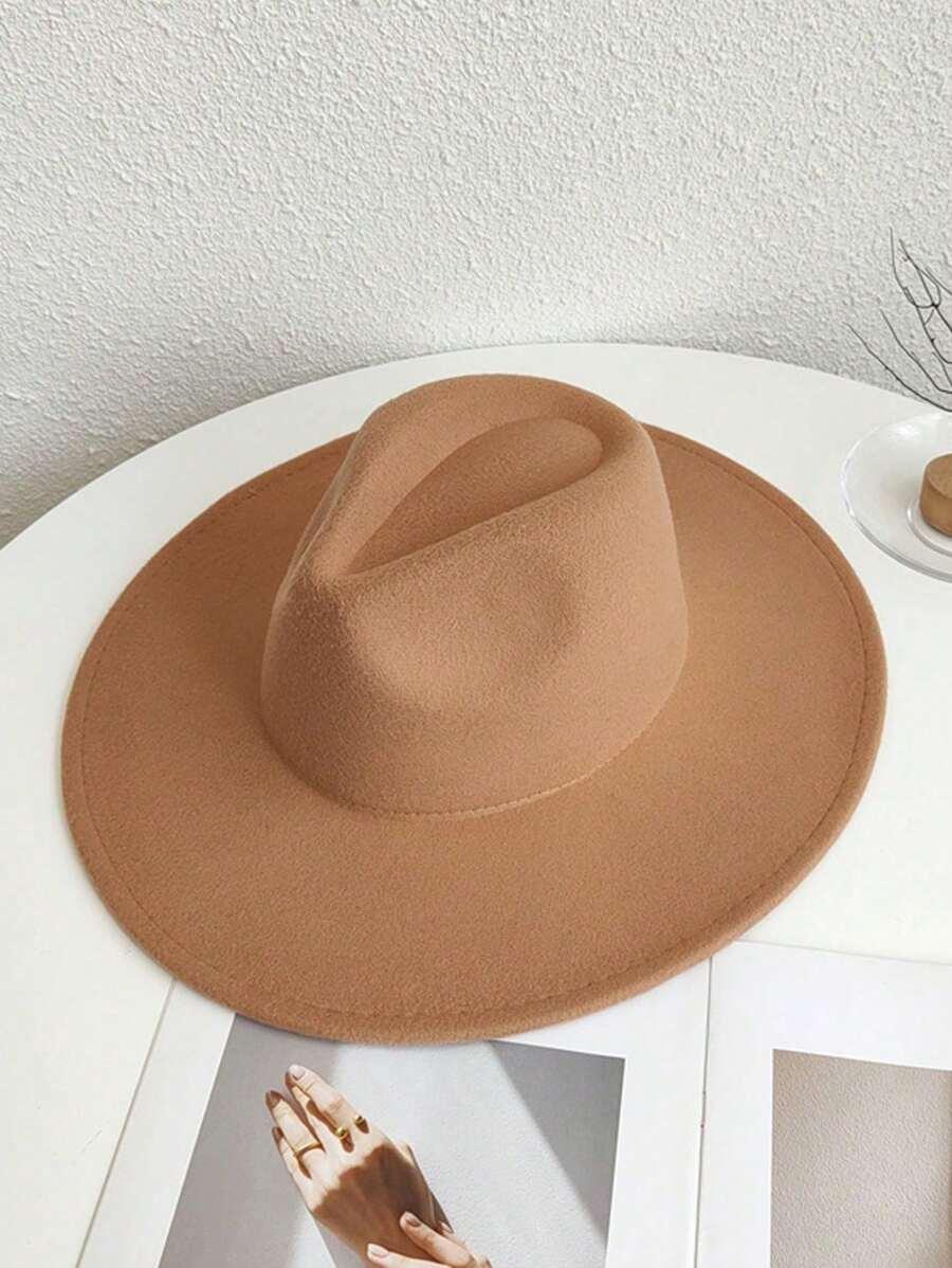SHEIN BEŻOWY KAPELUSZ PRZECIWSŁONECZNY S07__57CM