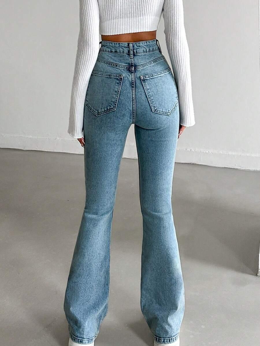 EURMUSE NIEBIESKIE JEANSY WYSOKI STAN PK01__L