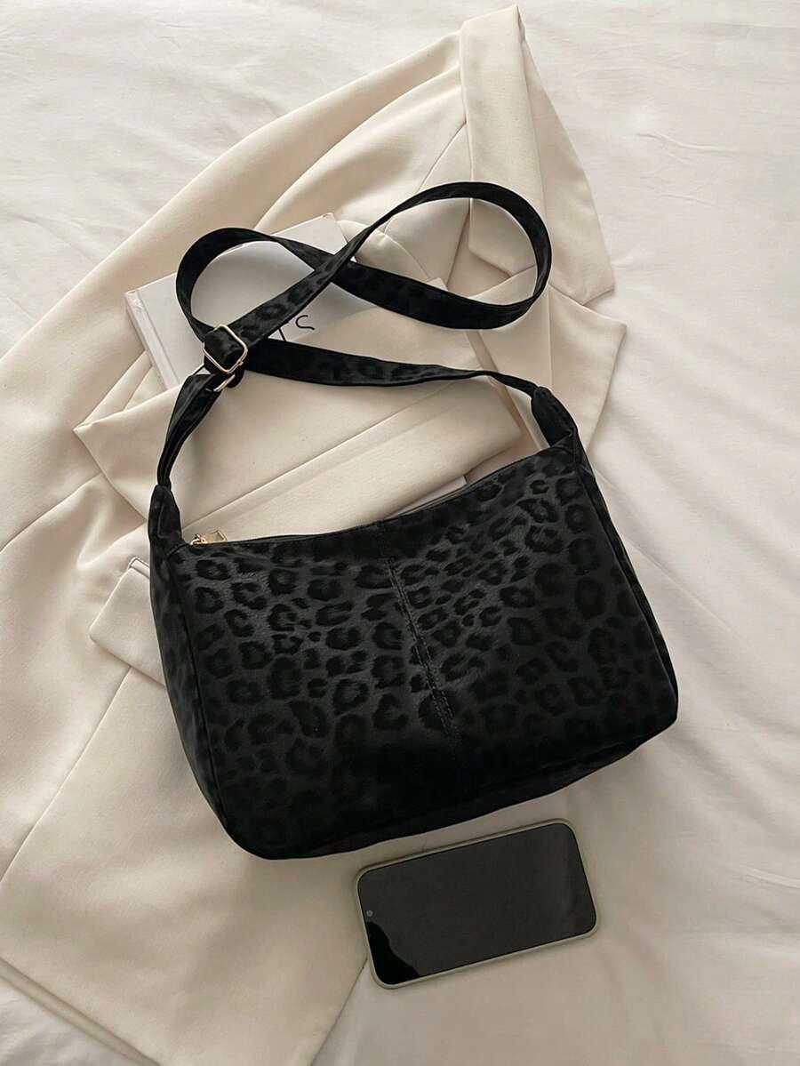 SHEIN CZARNA TOREBKA ANIMAL PRINT S07__28X20