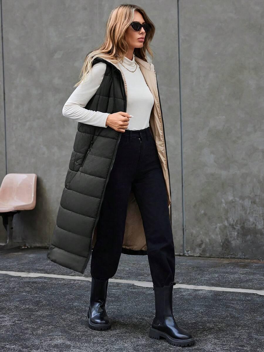 SHEIN CZARNA KAMIZELKA GUZIKI S06__S