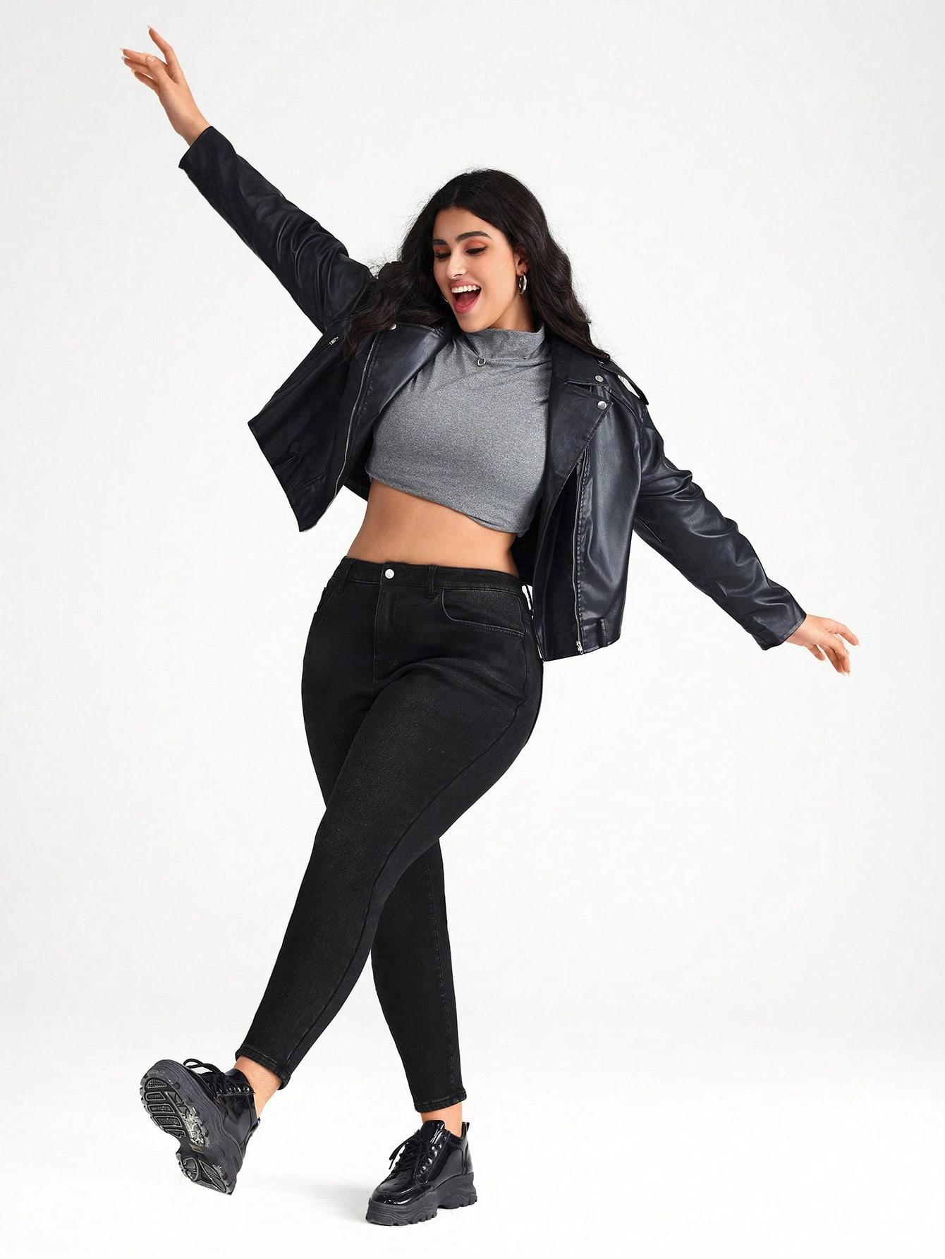 SHEIN CZARNE SPODNIE JEANS S06__46