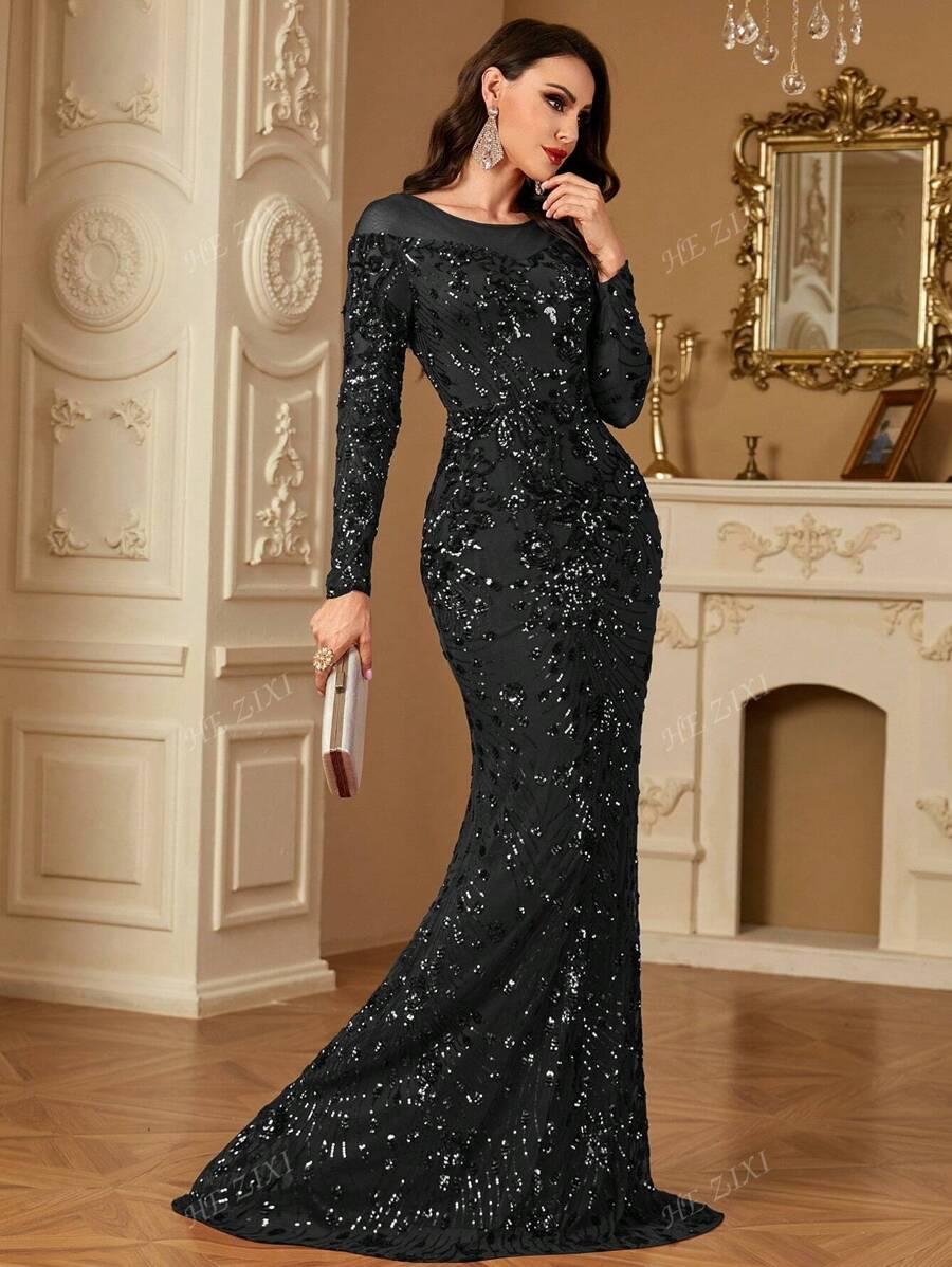 SHEIN CZARNA MAXI SUKIENKA S09__XL