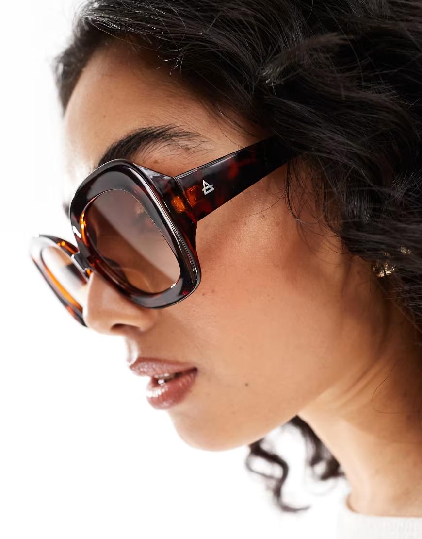 AIRE BRĄZOWE OKULARY PRZECIWSŁONECZNE ANIMAL PRINT PK01