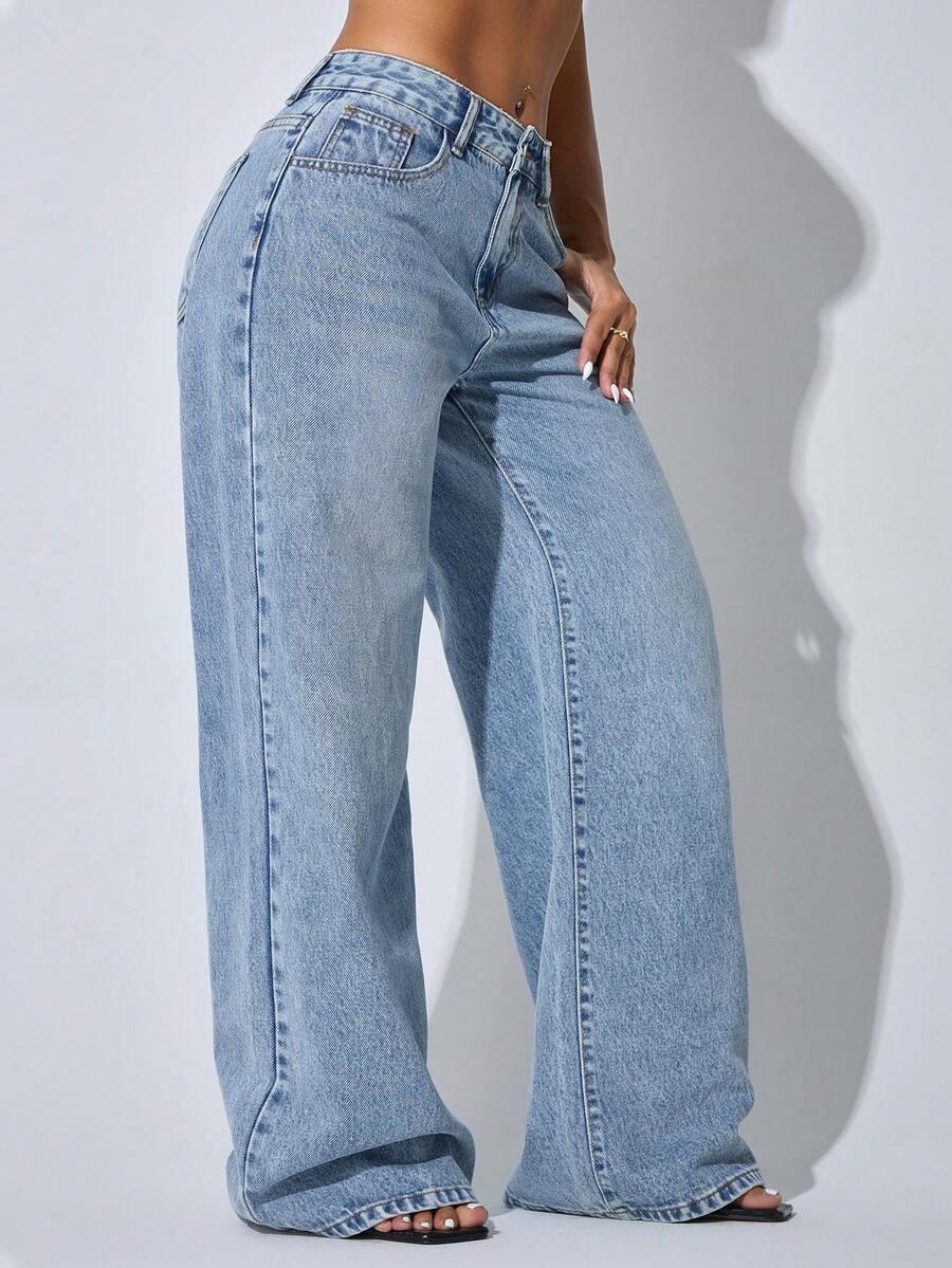 SHEIN NIEBIESKIE SPODNIE JEANS S06__XL
