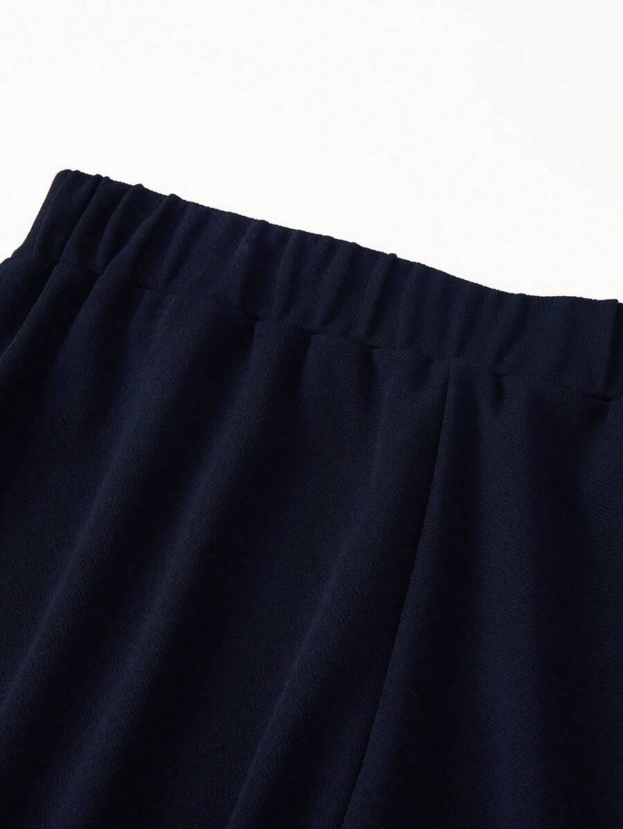 SHEIN GRANATOWE SPODNIE CASUAL S06__XS