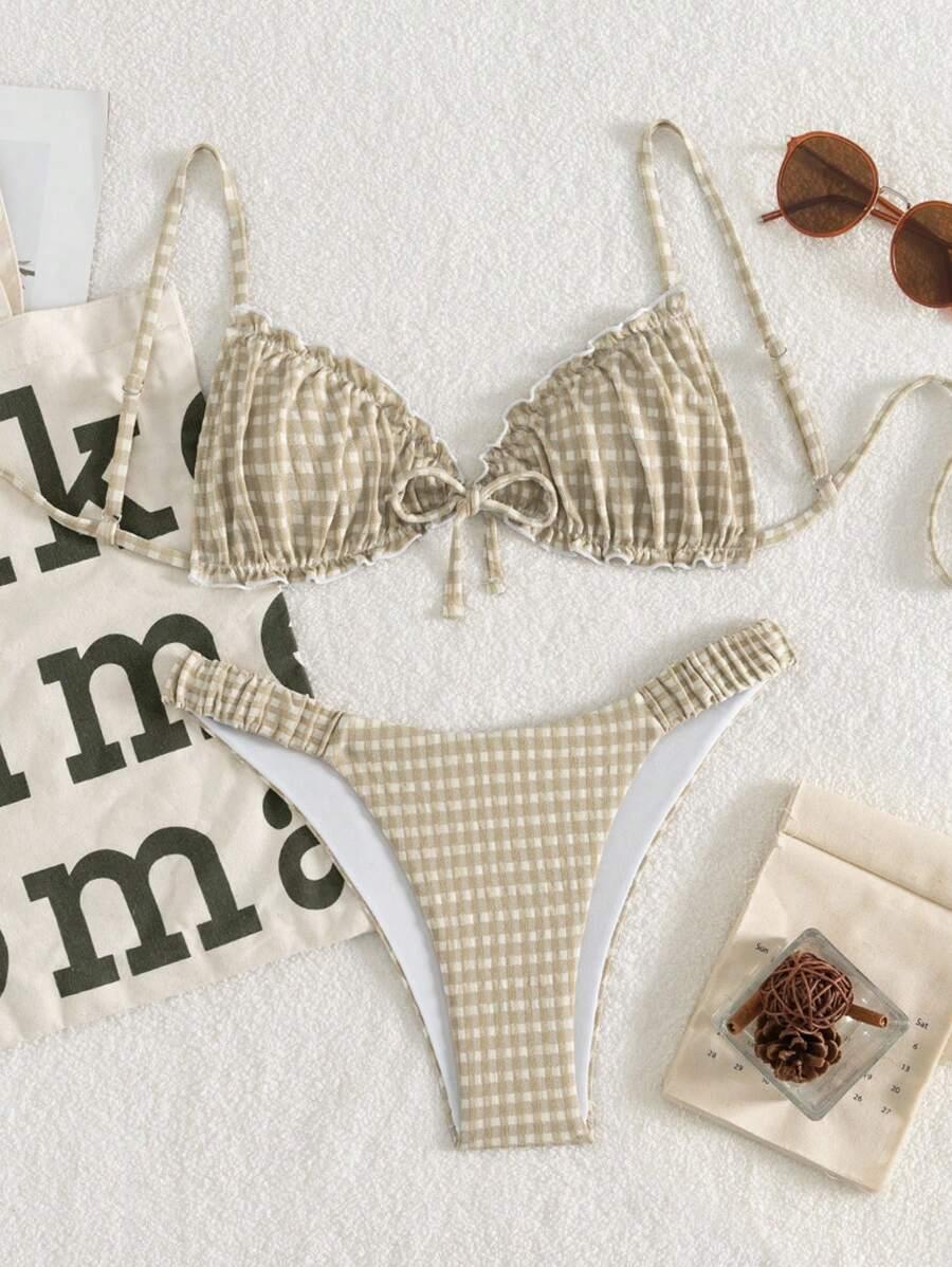 SHEIN DWUCZĘŚCIOWY STRÓJ KĄPIELOWY PRINT S09__XL