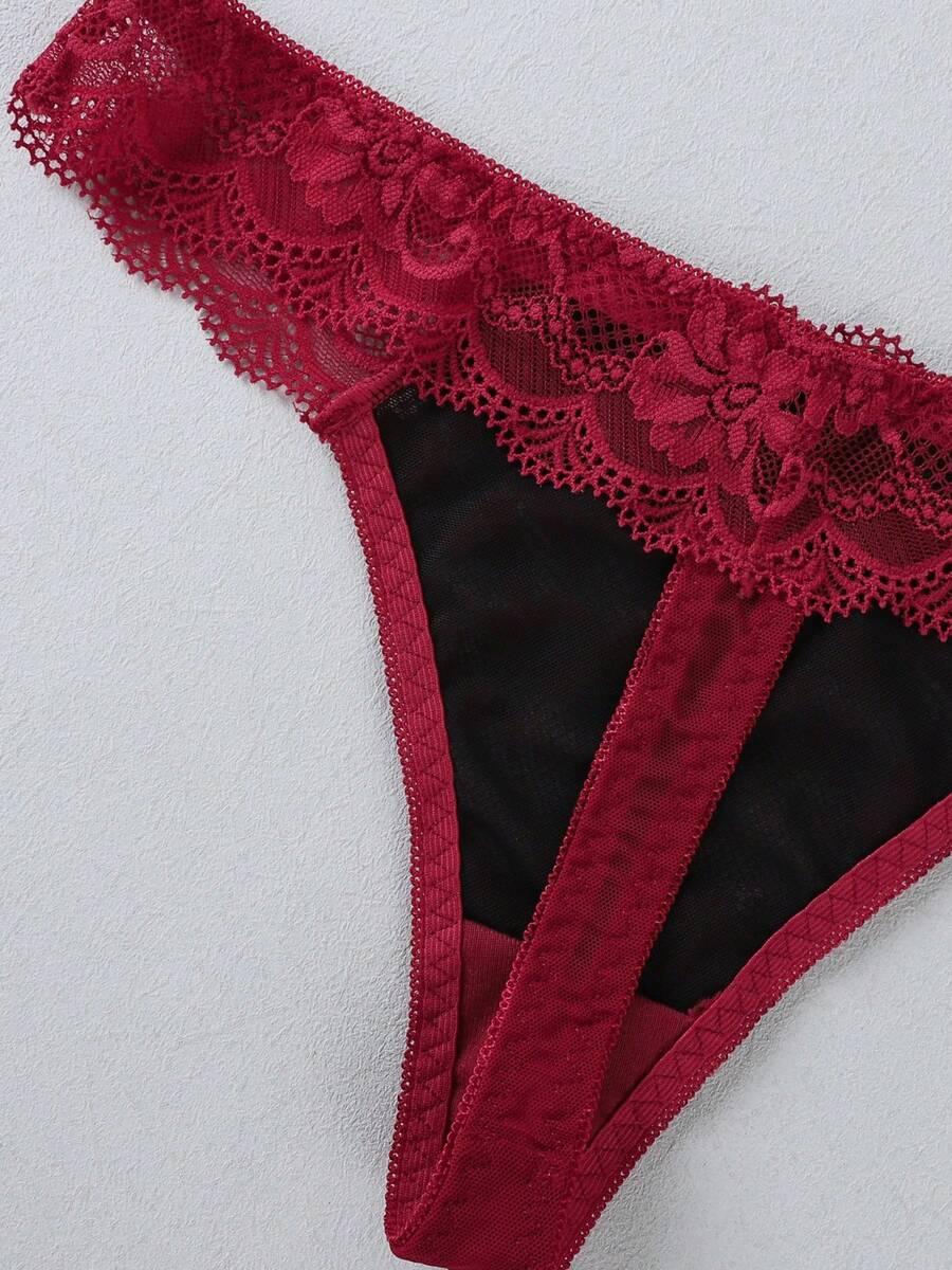 SHEIN BIUSTONOSZ STRINGI KOMPLET S06__M