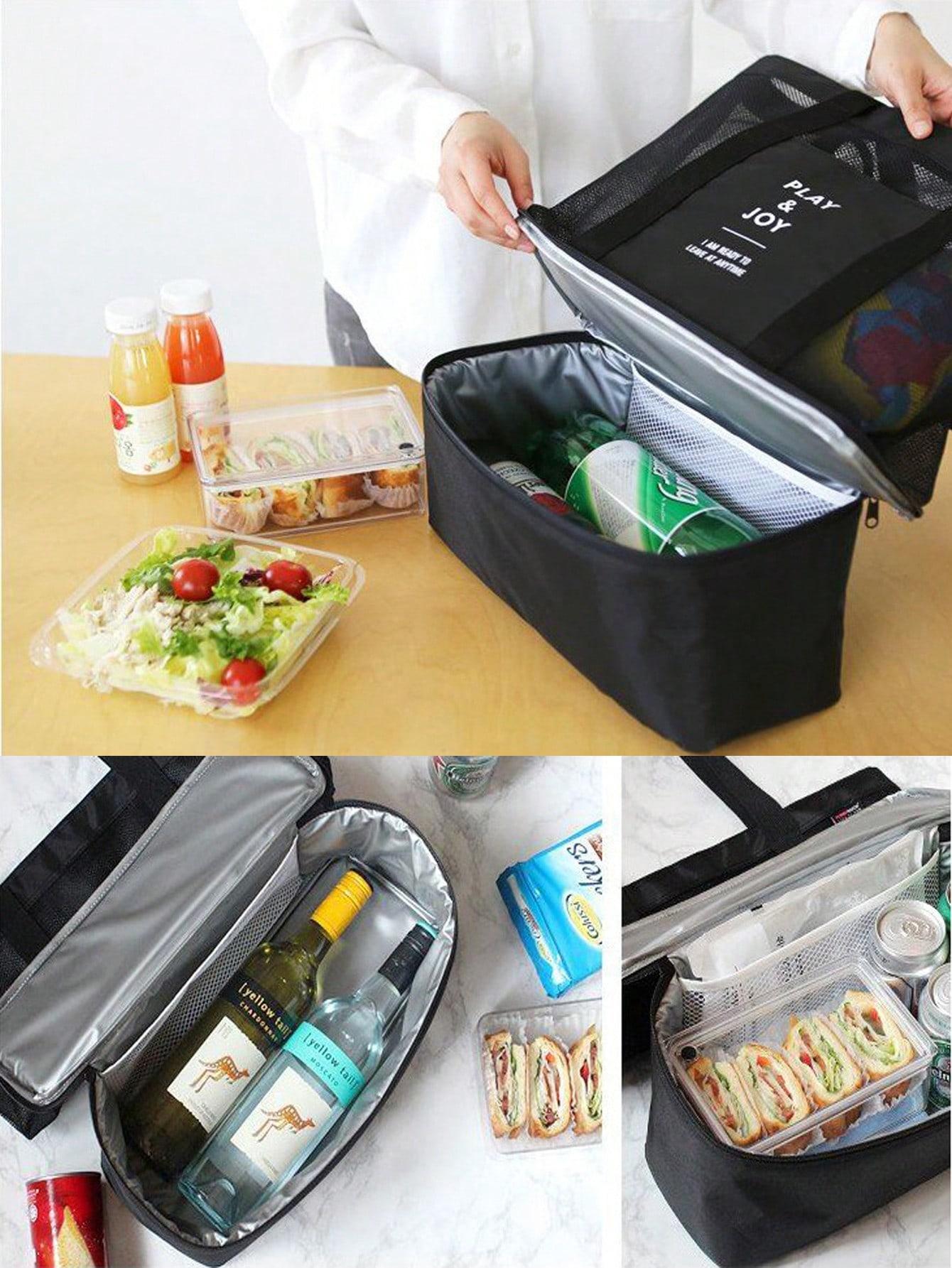 SHEIN CZARNA TORBA LUNCH BOX S07__43X36
