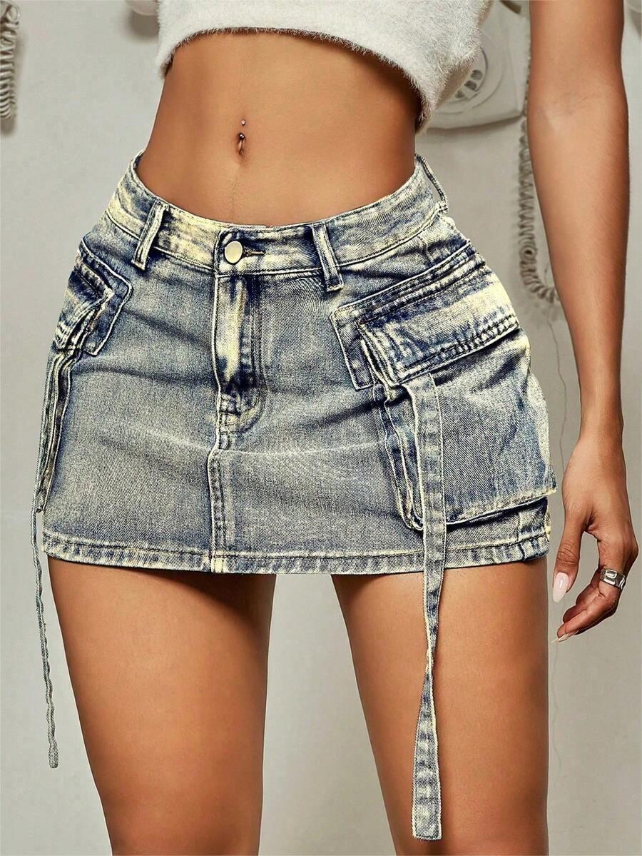 SHEIN MINI SPÓDNICA JEANS S06__XL