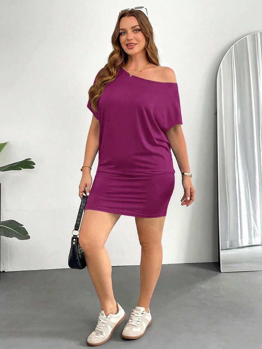SHEIN RÓŻOWA ASYMETRYCZNA SUKIENKA S06__48
