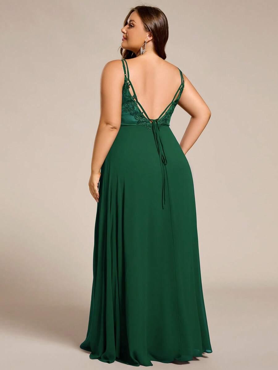 EVERPRETTY ZIELONA MAXI SUKIENKA ODKRYTE PLECY S06__46