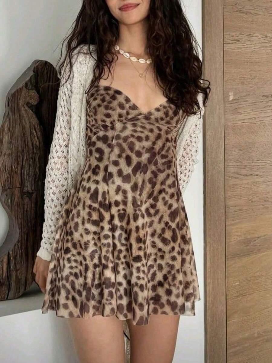 SHEIN SUKIENKA MINI ANIMAL PRINT S06__S