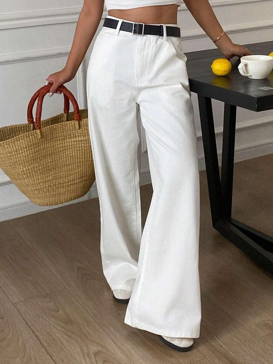 DAZY BIAŁE SPODNIE JEANS S06__S