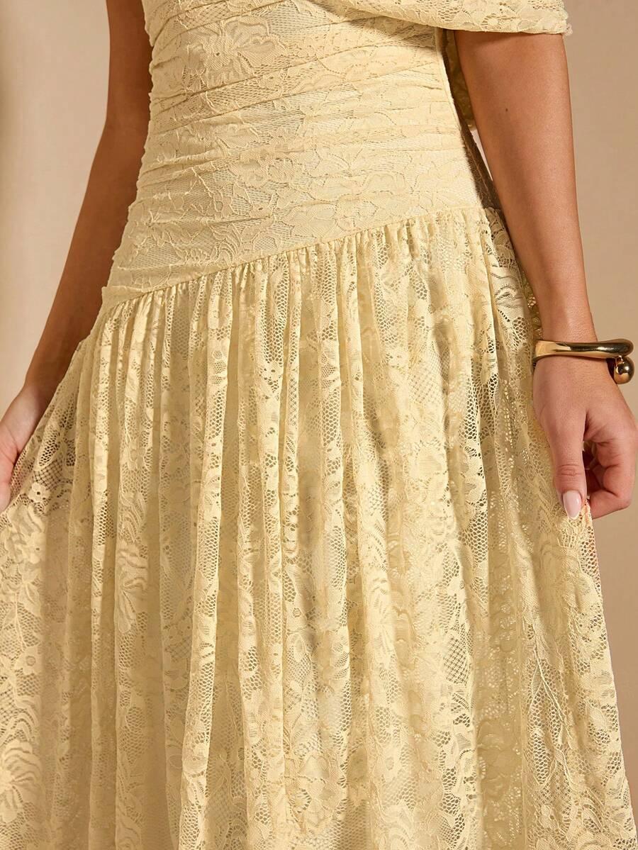 SHEIN MAXI SUKIENKA KORONKA S06__L