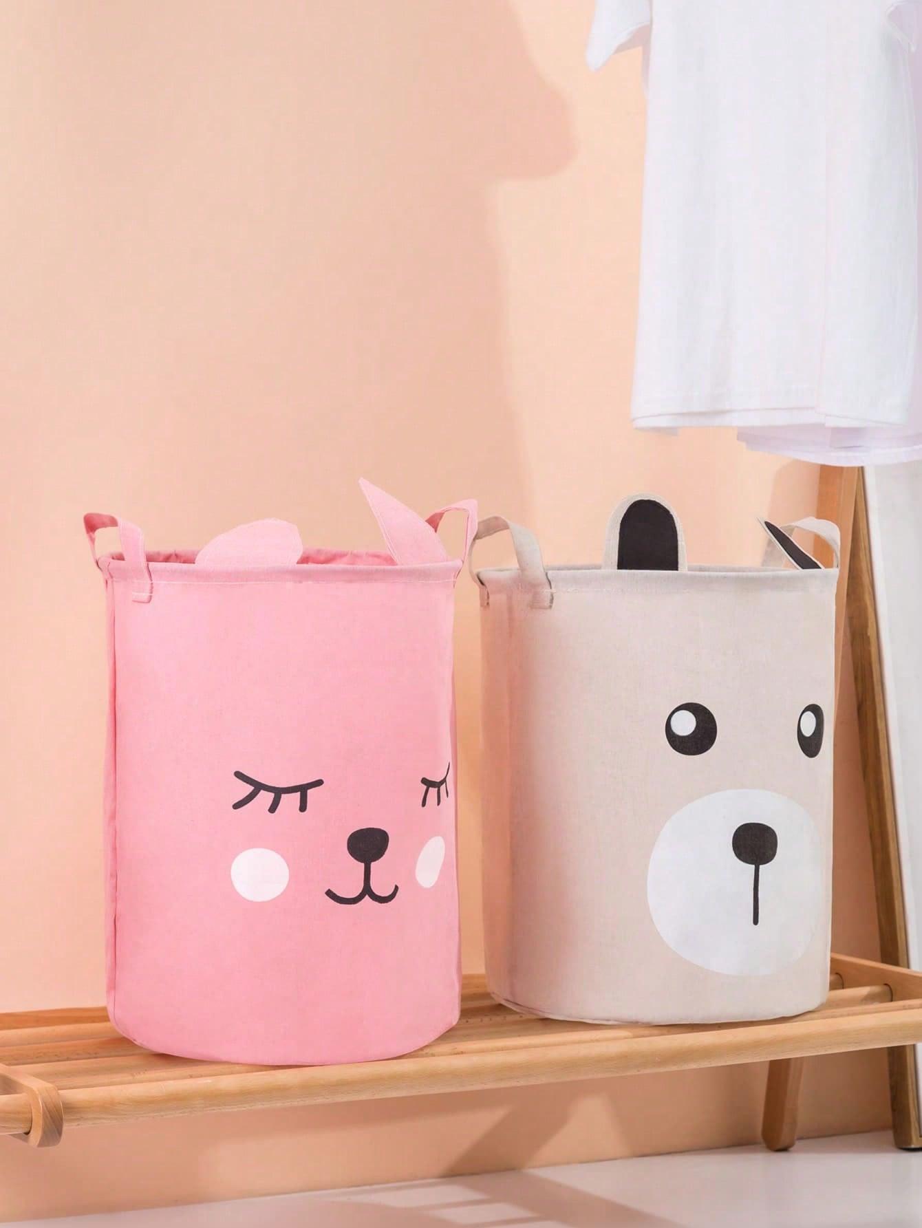 SHEIN RÓŻOWY KOSZ NA PRANIE S07__40X30X30