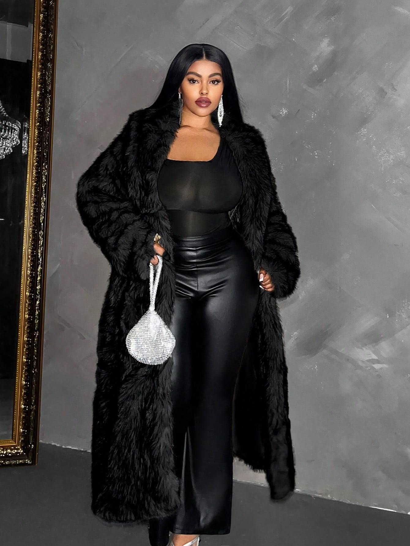 SHEIN CZARNE SZTUCZNE FUTRO W01__48