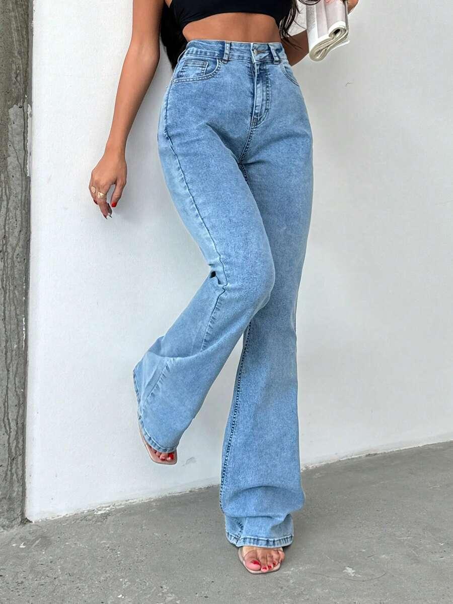 SHEIN NIEBIESKIE SPODNIE JEANS S06__S