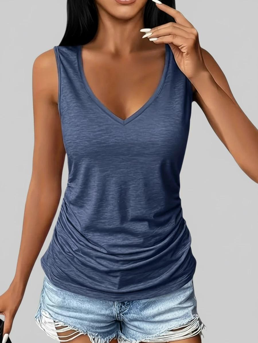 SHEIN BLUZKA BEZ RĘKAWÓW V-NECK 2-PACK S06__M