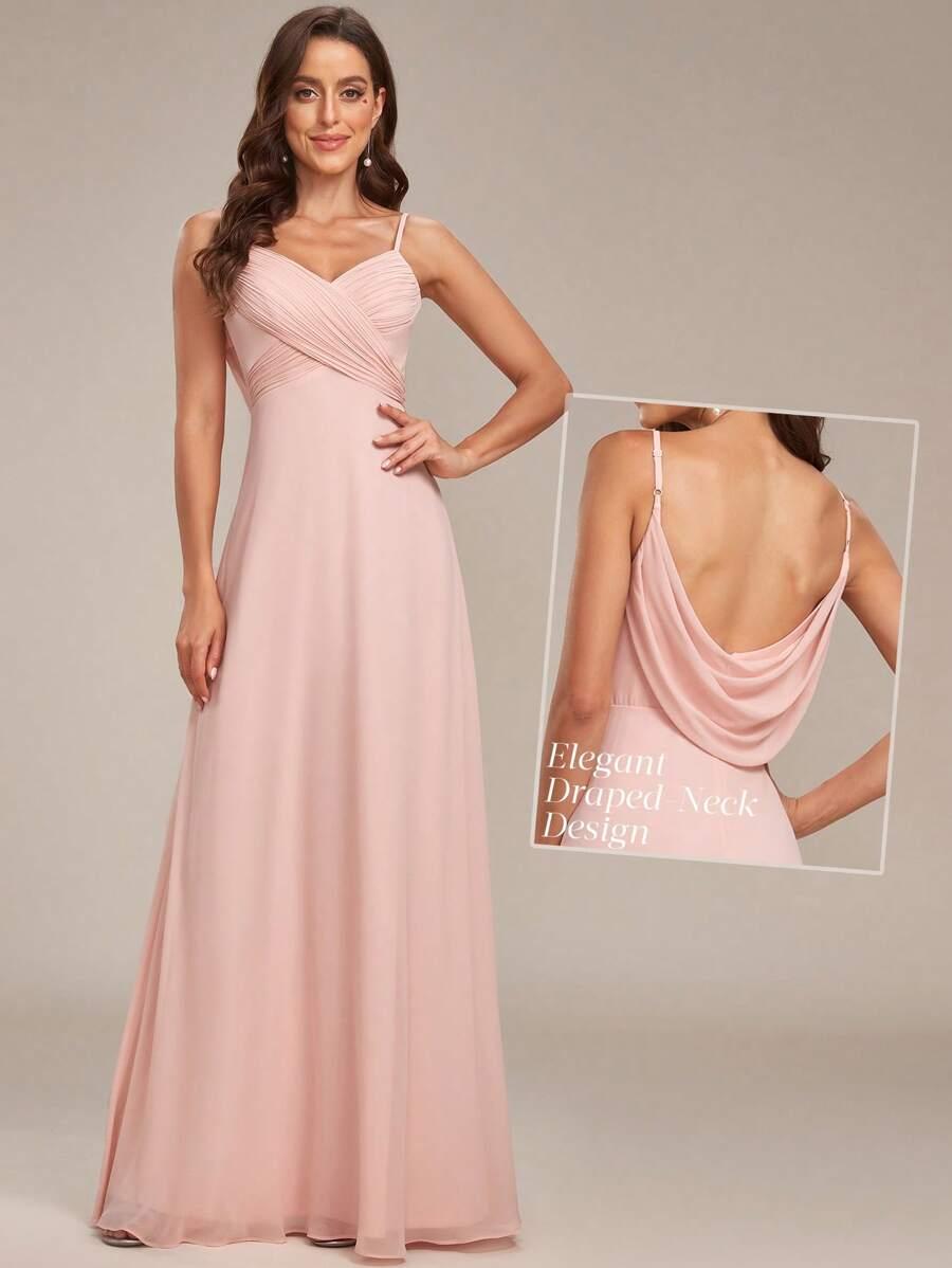 EVERPRETTY RÓŻOWA MAXI SUKIENKA S06__XS