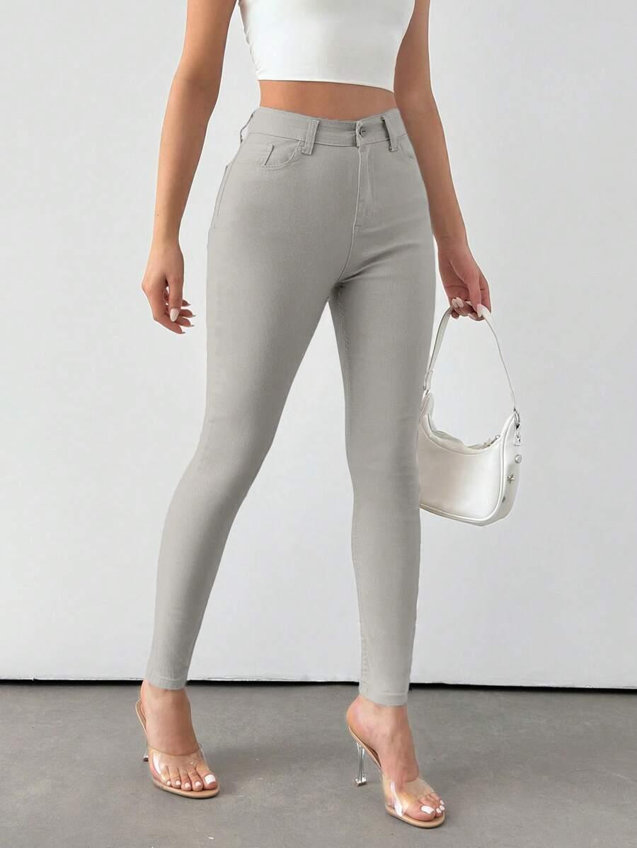SHEIN SZARE SPODNIE JEANS S06__L