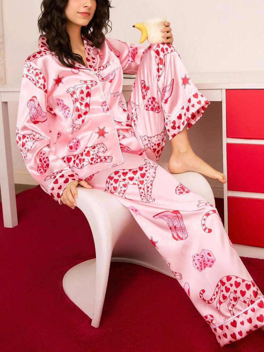 SHEIN BLUZKA SPODNIE KOMPLET PIŻAMY S06__XL