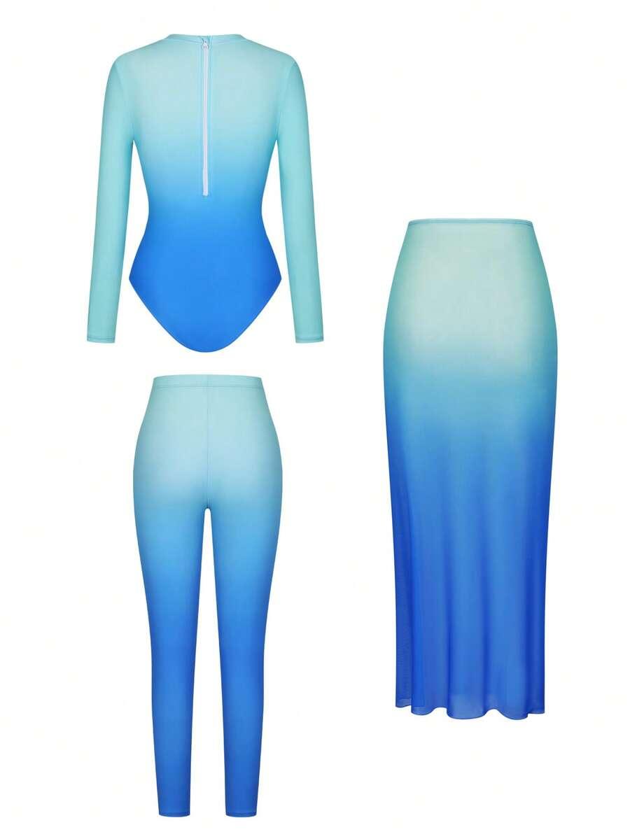 SHEIN DWUCZĘŚCIOWY STRÓJ KĄPIELOWY SPÓDNICA S09__M