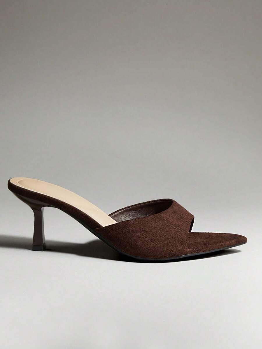 SHEIN BRĄZOWE KLAPKI OBCAS S06__39,5