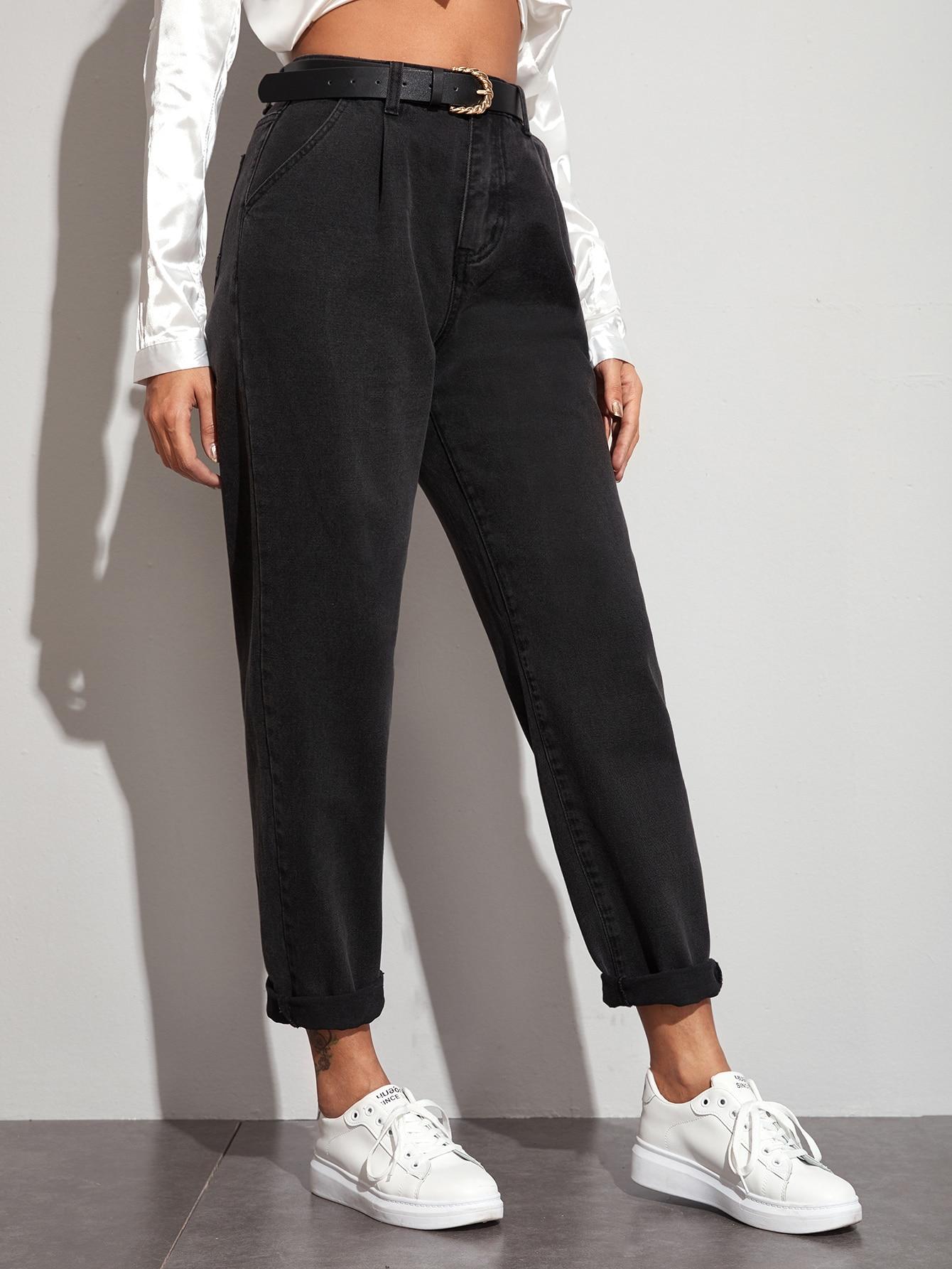 SHEIN CZARNE SPODNIE JEANS S06__S