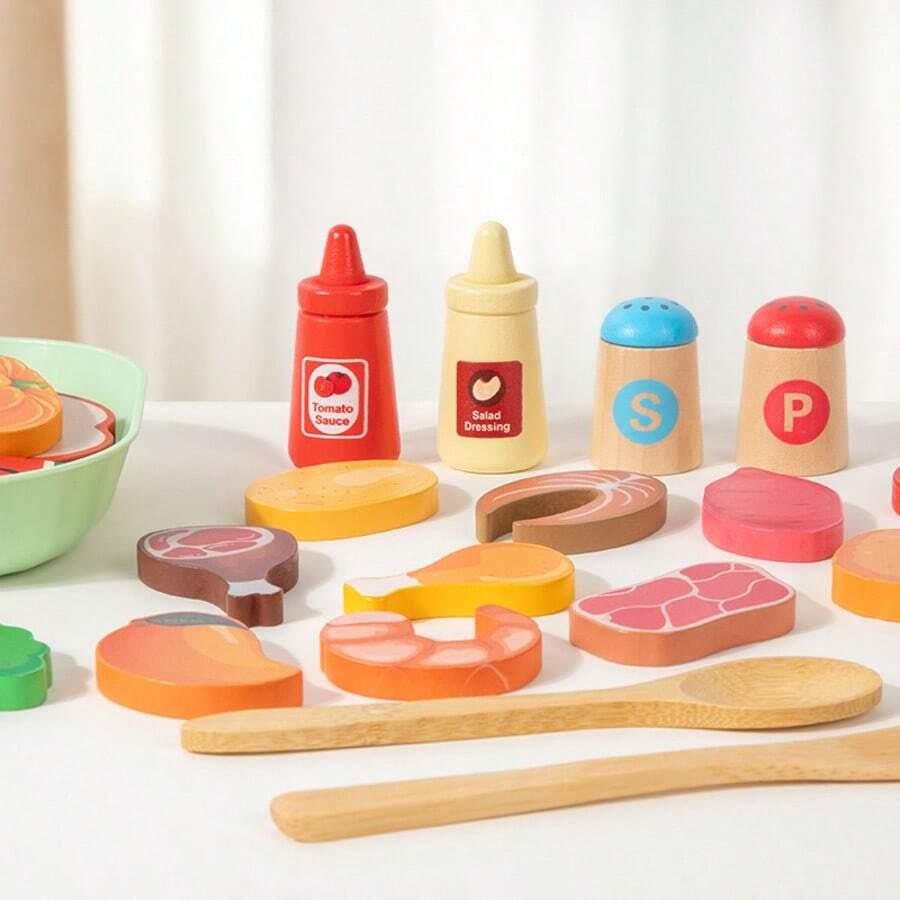SHEIN DREWNIANY ZESTAW KUCHENNY 20-PACK S07