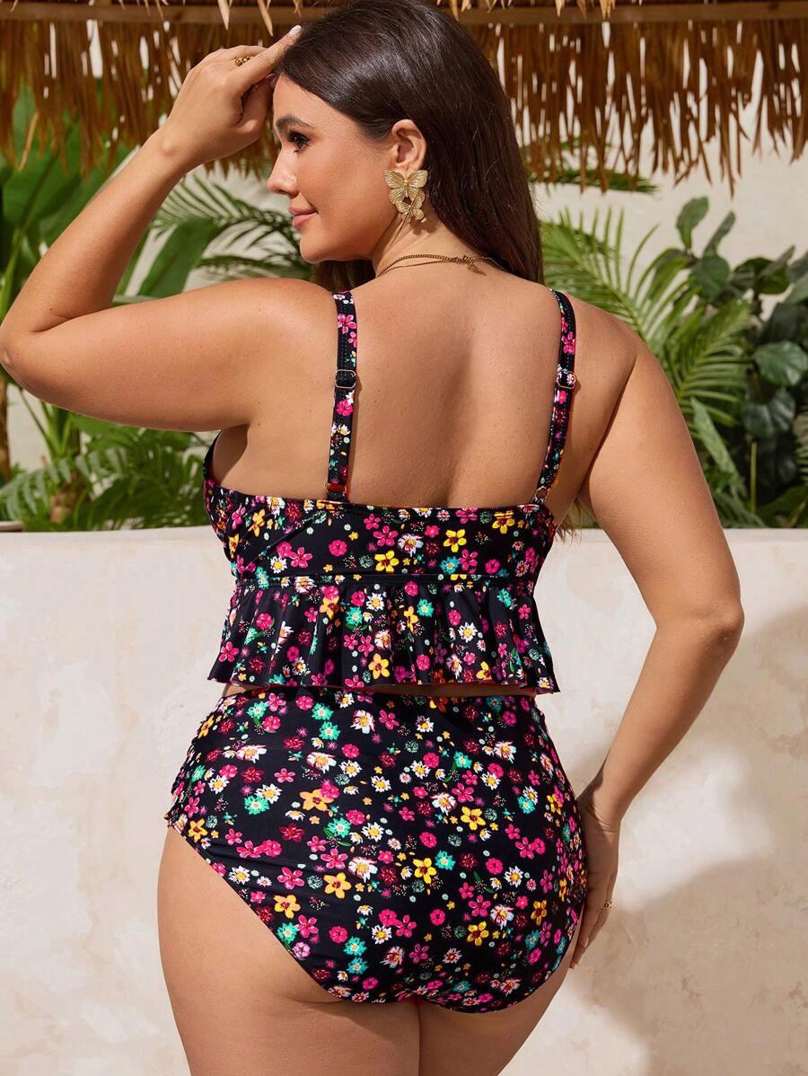 SWIM MOD DWUCZĘŚCIOWY STRÓJ KĄPIELOWY W KWIATKI S09__46