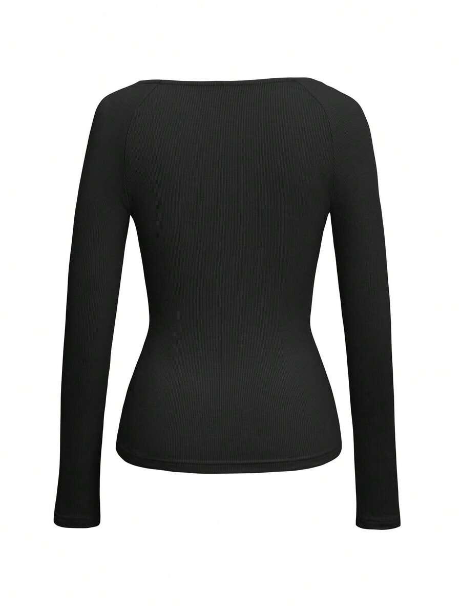 SHEIN CZARNA BLUZKA KORONKA S06__S
