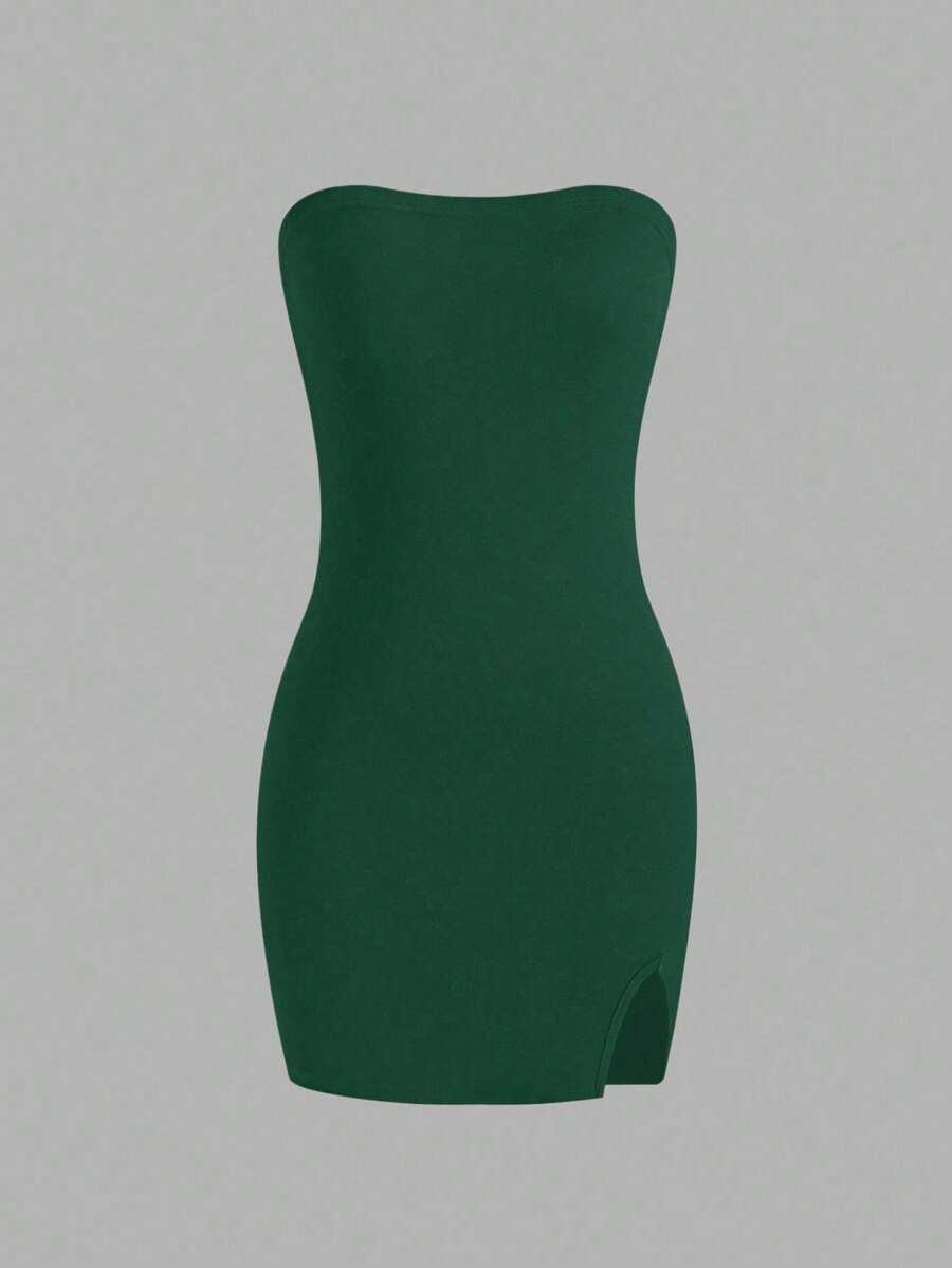 SWEETRA ZIELONA MINI SUKIENKA S06__XS