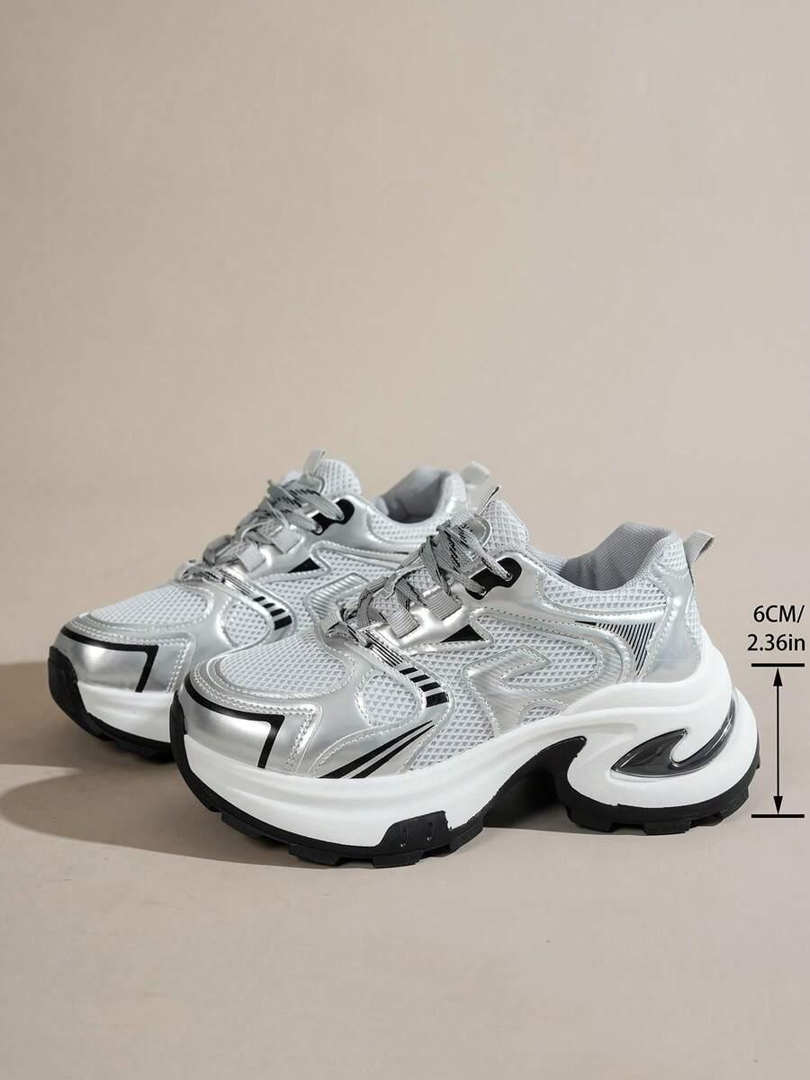 SHEIN SREBNE BUTY SPORTOWE S06__38