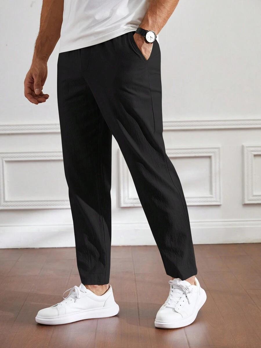 SHEIN CZARNE SPODNIE PROSTA NOGAWKA S06__M
