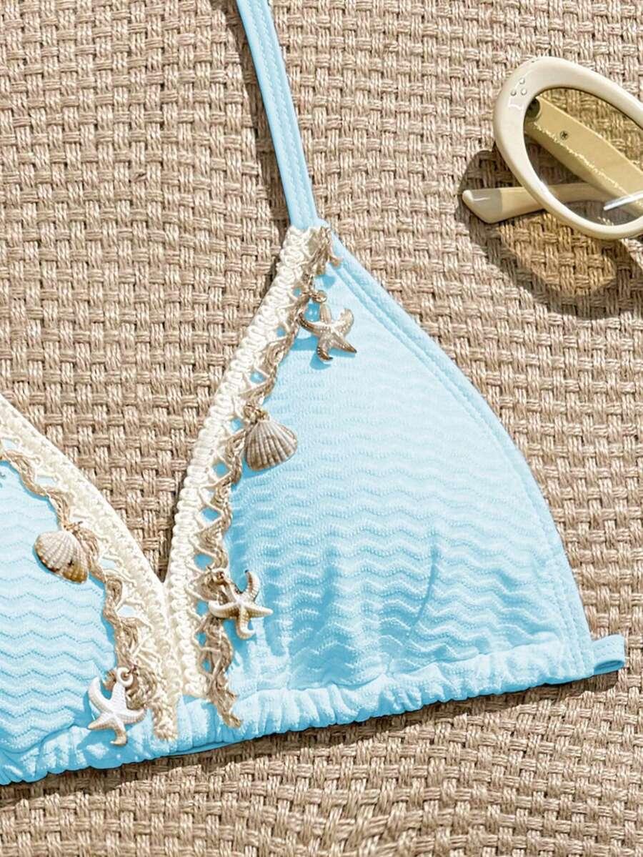 SHEIN DWUCZĘŚCIOWY STRÓJ KĄPIELOWY PAREO S09__140-146