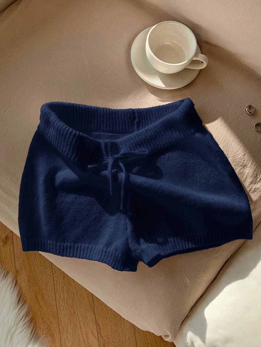 COMFORTCANA GRANATOWE DZIANINOWE SPODENKI S06__M