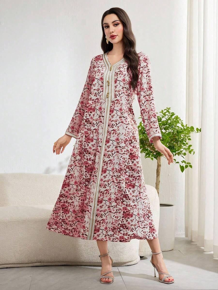 AL NAJMA SUKIENKA MAXI W KWIATY S06__L