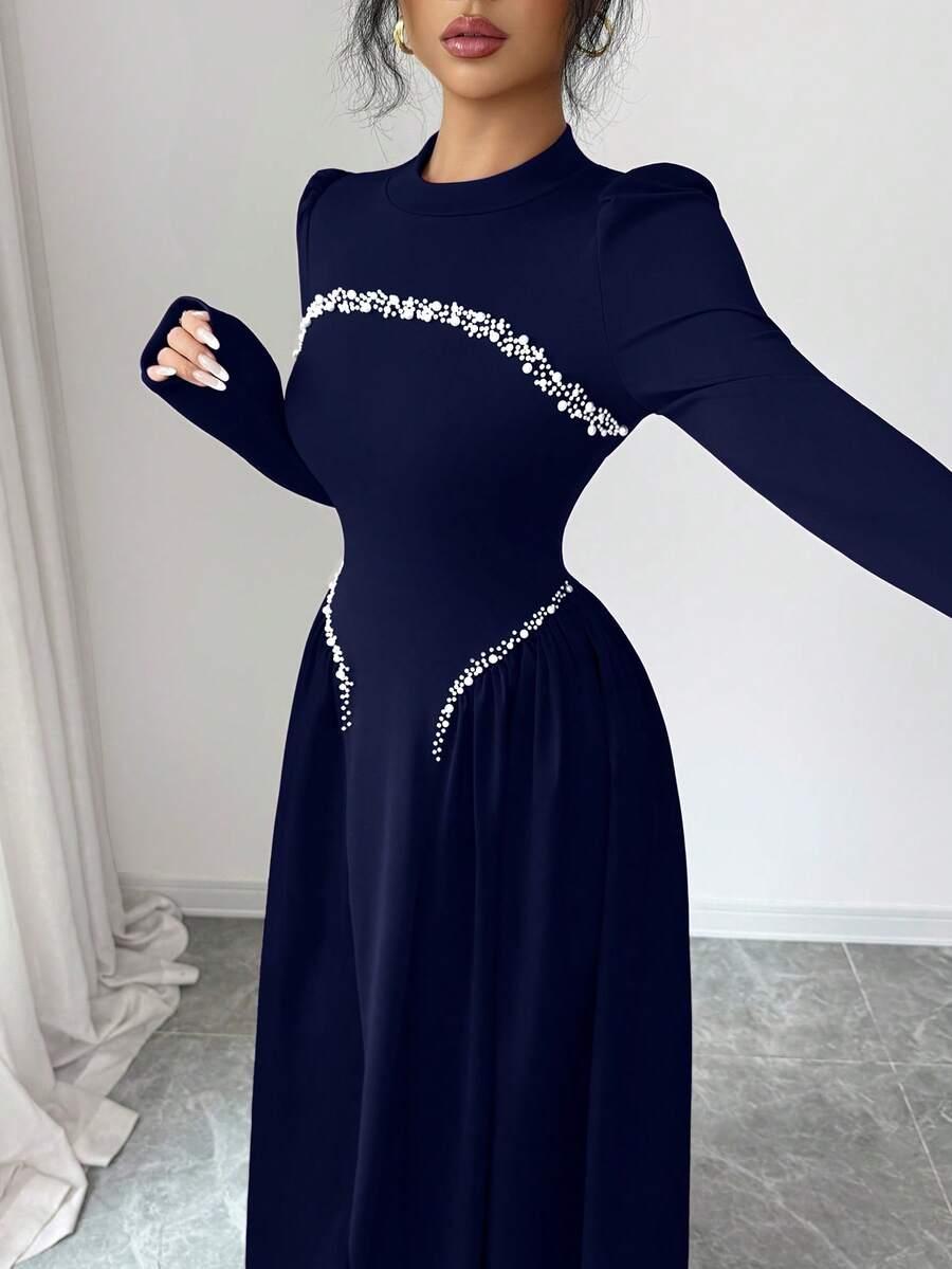 SHEIN GRANATOWA MAXI SUKIENKA S06__M