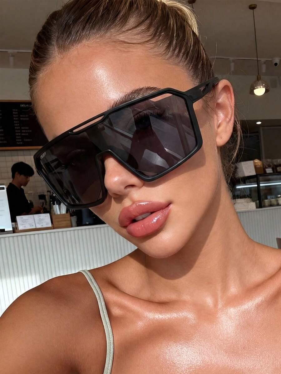 SHEIN CZARNE OKULARY PRZECIWSŁONECZNE S07