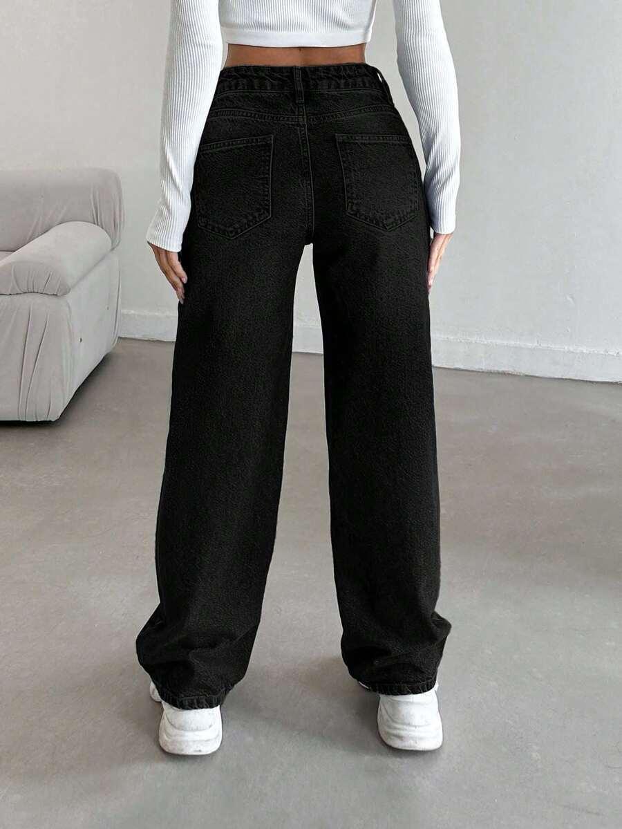 SHEIN CZARNE SPODNIE JEANS S06__M