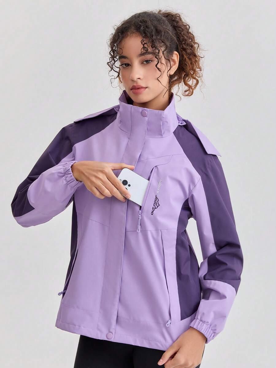SHEIN FIOLETOWA KURTKA KAPTUR W01__L