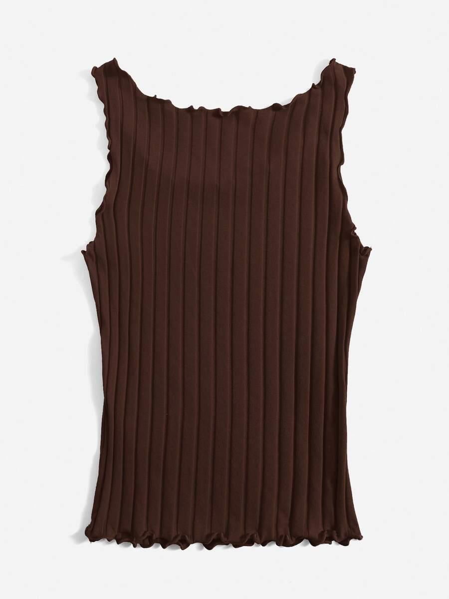 SHEIN BRĄZOWY TOP PRĄŻKI S06__XS