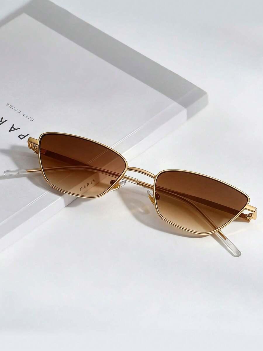 SHEIN BRĄZOWE OKULARY PRZECIWSŁONECZNE S07