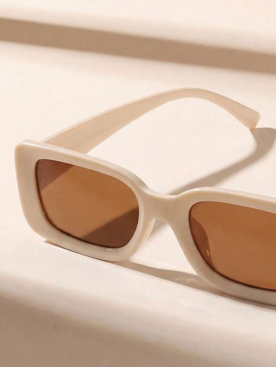 SHEIN BEŻOWE OKULARY PRZECIWSŁONECZNE S07
