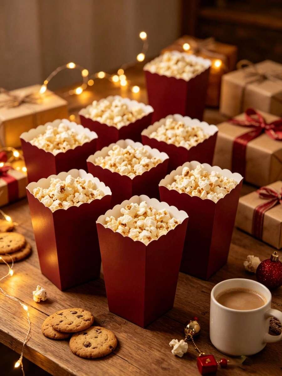 SHEIN BRĄZOWE PUDEŁKO NA POPCORN 10-PACK S07__11X7