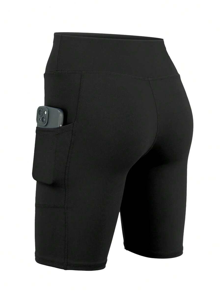SHEIN CZARNE SPODENKI KIESZENIE S06__L