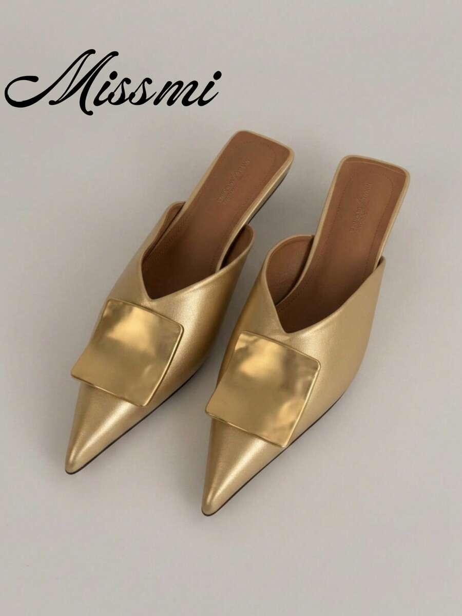 SHEIN ZŁOTE KLAPKI ZDOBIENIE S06__39,5