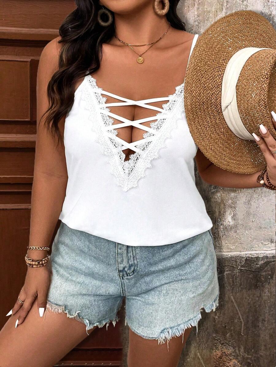 SHEIN BIAŁY TOP NA RAMIĄCZKACH S06__XXL